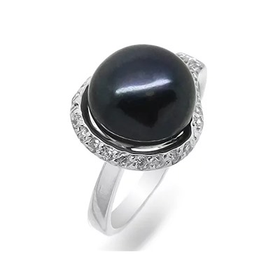 Кольцо из серебра жемчуг, К1541ч