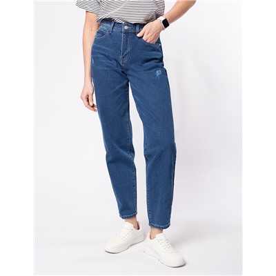 Плотно прилегающие джинсы mom-fit из эластичного денима.