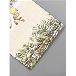 Пакет подарочный новогодний ламинированный, «Новогодний дом», 18×10×22.3 см