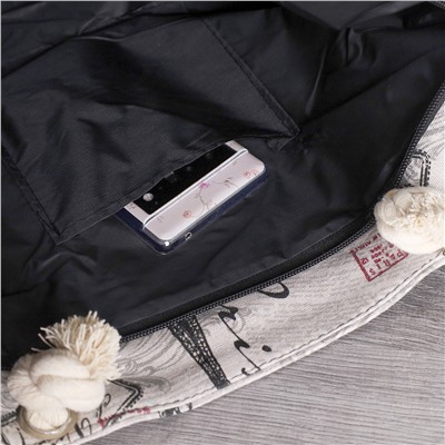 Сумка пляжная на молнии 45х32х14 см Париж / BB23 /уп 1/