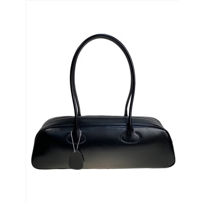 Женская сумка из натуральной кожи, цвет  черный