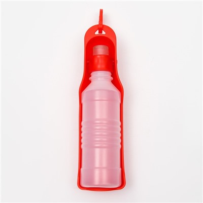 Поилка прогулочная, 250 мл, пластик, красная