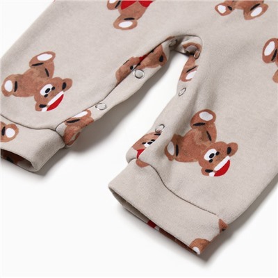 Комбинезон детский с шапочкой «Крошка Я. Новогодние медвежата», рост 86-92 см