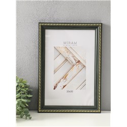 Фоторамка для фото 20×30 см «МИРАМ», пластик, зелёный, (пластиковый экран)