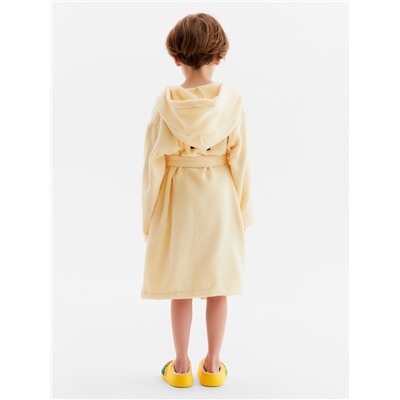 Халат махровый детский «Этель. Динозавр», размер 32, бежевый