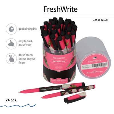 Ручка шариковая 0.7 мм "FreshWrite.Fresh  fruity. Питахайя" синяя 20-0214/91 Bruno Visconti