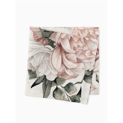 Набор салфеток с декоративными кольцами Этель «Пионы» 40×40 см - 4 шт., 100% хл, саржа