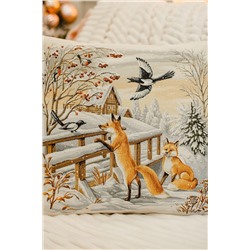 Наволочка декоративная 45х45 Зима лисички НАТАЛИ, 1075223