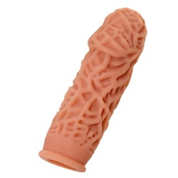 Насадка на фаллос с рельефными складочками Extreme Sleeve 012 M-size - 14,7 см.