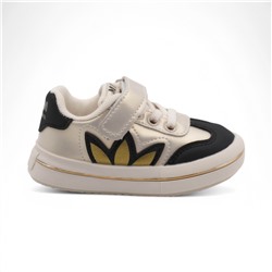 Кроссовки В16-2 бежево черные