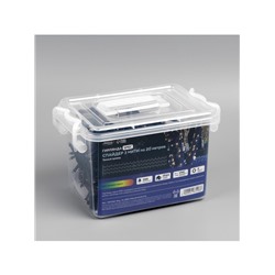 Гирлянда «Клип-лайт» 3 нити по 20 м, IP44, УМС, тёмная нить, 399 LED, свечение мульти, 8 режимов, 24 В