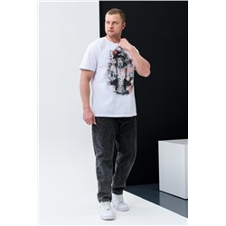 Футболка мужская 8492 (Белый_обезьяна)