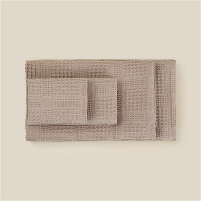 Полотенце вафельное SL HOME: Chess «Саббиа», 90×150 см, хлопок 100%, коричневое