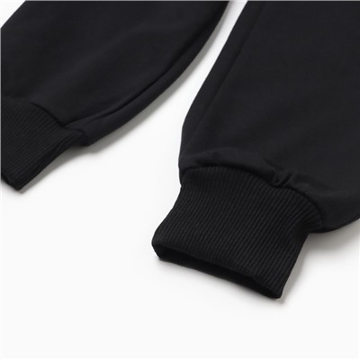 Брюки женские спортивные, чёрные, размер 52