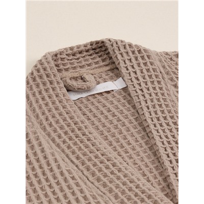 Халат вафельный мужской SL HOME: Boho «Саббиа», размер M, хлопок 100%, коричневый