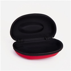 Футляр для очков на молнии, однотонный, размер 17×8×7.5 см, красный