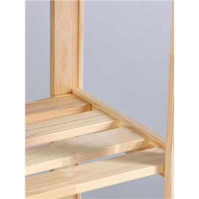 Стеллаж деревянный, 6 полок, сосна, 170×74×37.5 см, усиленный