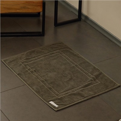 Коврик махровый SL HOME: Basic «Олива», 50×70 см, хлопок 100%