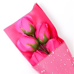 Букет мыльных роз, фуксия