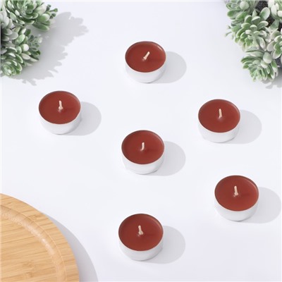 Набор свечей ароматических чайных «Эспрессо», 3.8×1.6 см, 3.5 ч, 12 г, 20 шт. в термоусадке