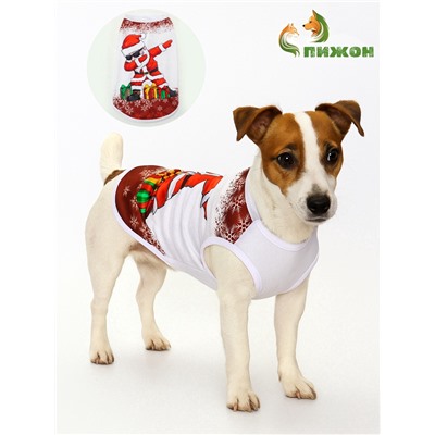 Майка «Респект», размер L (ДС 35, ОШ 35, ОГ 45 см), красная