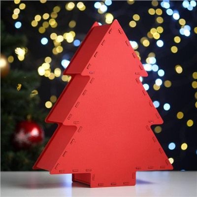 Подарочная упаковка «Ёлка», 24.5×8.5×29.5 см, МДФ 3 мм, красный