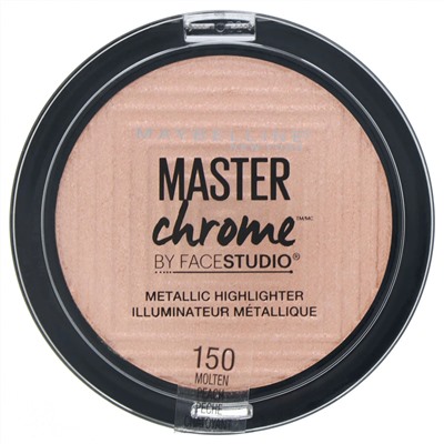 Maybelline, Master Chrome, хайлайтер с металлическим блеском, оттенок Molten Peach 150, 5,6 г