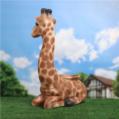 Декоративное кашпо из гипса «Жираф», 24×45×63 см