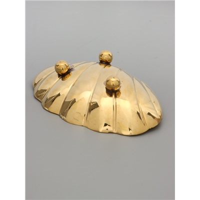 УЦЕНКА Блюдо «Ракушка» латунь 13×9×3.5 см