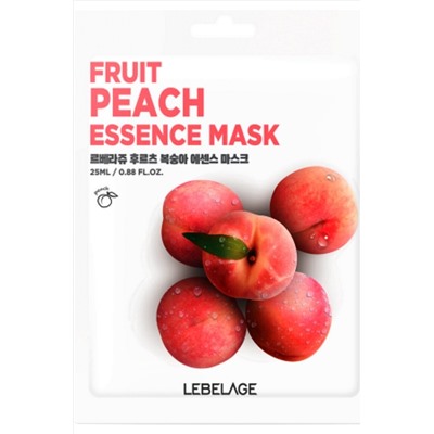 Lebelage Увлажняющая тканевая маска с персиком / Fruit Peach Essence Mask, 25 мл KRISTALLER, 1117732