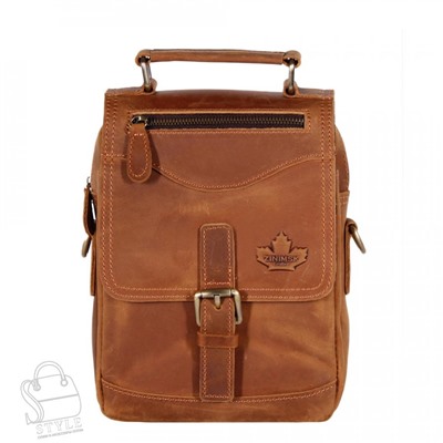 Сумка мужская кожаная 35601Z v.brown Zinimsk