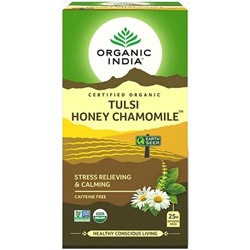 Organic India Tulsi Honey Chamomile Tea / Органик Индия Тулси Мед и ромашка 25 Чайные пакетики