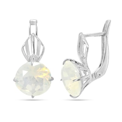 Серьги из серебра лунный камень, СПН37185