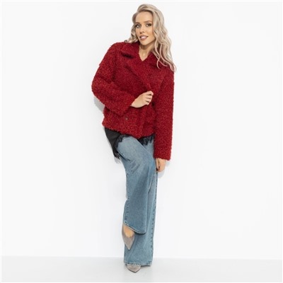 Полупальто из мягкого экомеха, Слишком заметна (красный закат)