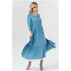 Платье штапель  6102/05/Голубой