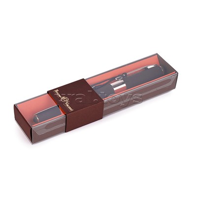 Ручка в футляре "Monaco" шариковая 0.5мм, синяя (коричневый корпус, коричневая коробка)