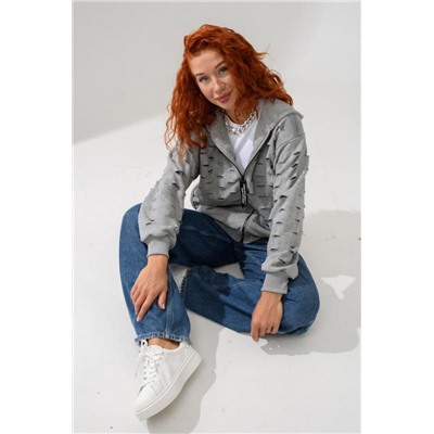 67181 толстовка женская (Винтаж серый)