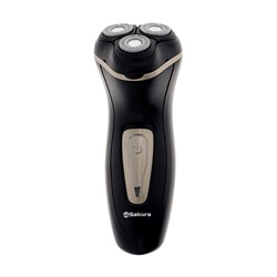 Электробритва Sakura SA-5417BK, роторная, 3 головик, триммер, чёрная