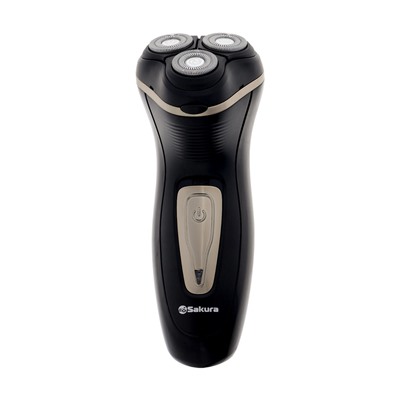 Электробритва Sakura SA-5417BK, роторная, 3 головик, триммер, чёрная