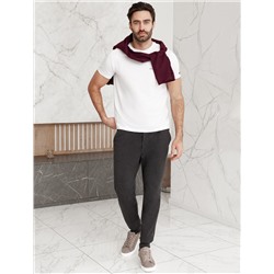 Брюки из тонкого футера с карманом на молнии