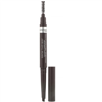 Rimmel London, Карандаш для бровей Brow This Way, 003 темно-коричневый, 0,25 г