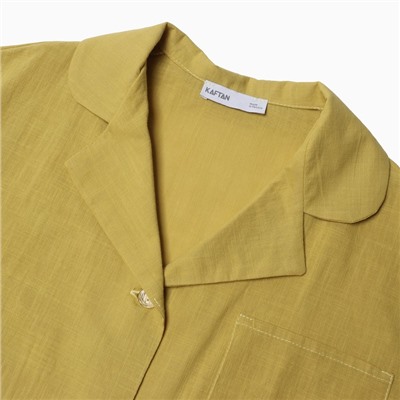 Пижама женская (рубашка, брюки) KAFTAN Basic, размер 40-42, охра