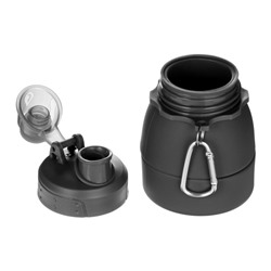 Бутылка для воды, 600 мл, силиконовая, складная, чёрная