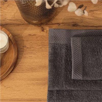 Набор махровых полотенец LoveLife Natural graphite, 3 шт.: 70×130.50×80.30×50 см, хлопок 100%