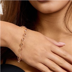 Браслет на руку ювелирная бижутерия коллекция "Дубай", вставка: фианиты, цвет: шампань, арт.414.086