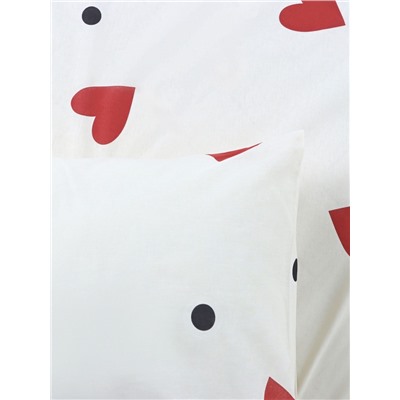 Постельное бельё «Этель» 1.5 сп First love 143×215 см,150×214 см, 70×70 см -2 шт., бязь 125 г/м², хл 100%