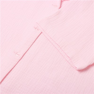 Пижама женская (рубашка, шорты) KAFTAN Basic, размер 40-42, розовая