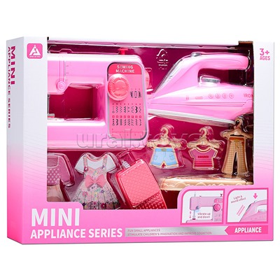 Бытовая техника " Швейная машинка с гладильной доской и утюгом" в кробке