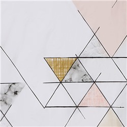 Штора для ванны Доляна «Геометрия», 180×180 см, EVA