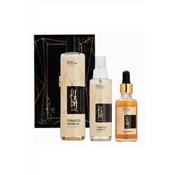 BeOn Подарочный набор для ухода за телом №28 (гель для душа, спрей-мист, масло-шиммер) / Royal Tobacco & Vanilla, 260 мл, 105 мл, 50 мл KRISTALLER, 1213160